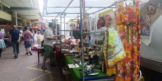 Antique Stalls at the Portobello Green fashion Market Saturday