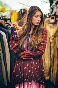1970's Indian Boho Dress with antique textile front (handworked) from @portobelloeye