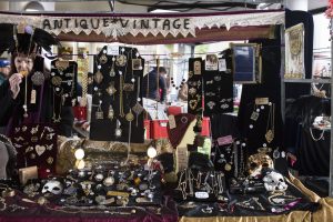 Antique costumer jewellery at Portobello Market